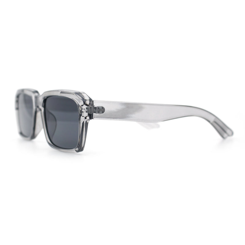 Hipster Gentleman Rectangular Mens Retro Vintage Vibe Plastic Sunglasses