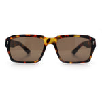 Hipster Gentleman Rectangular Mens Retro Vintage Vibe Plastic Sunglasses