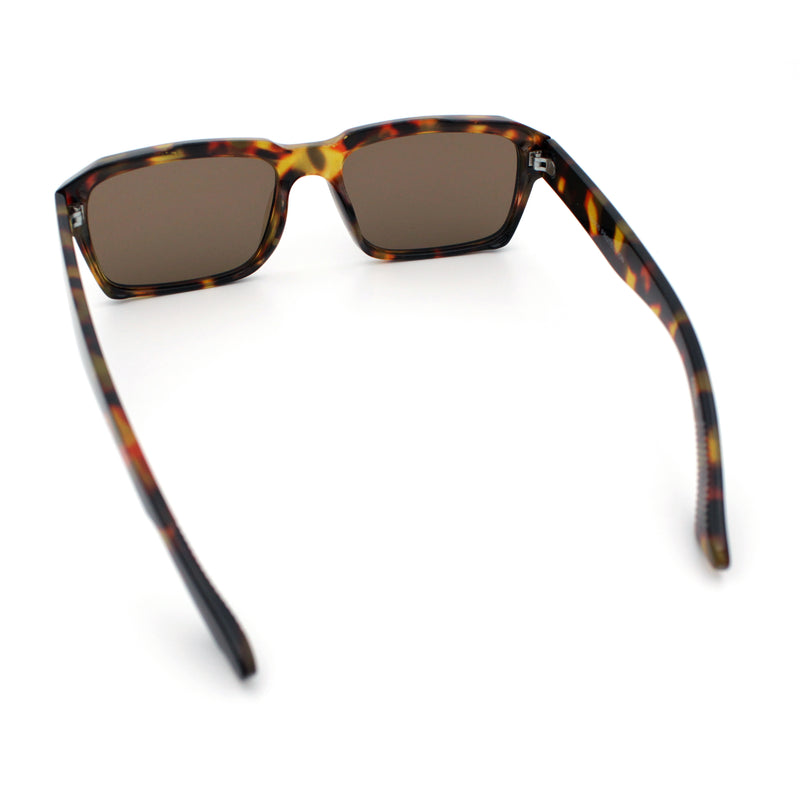 Hipster Gentleman Rectangular Mens Retro Vintage Vibe Plastic Sunglasses