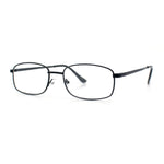 Mens Classic Narrow Rectangle Clear Lens Fashion Eyeglasses