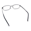 Mens Classic Narrow Rectangle Clear Lens Fashion Eyeglasses