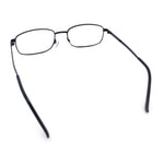 Mens Classic Narrow Rectangle Clear Lens Fashion Eyeglasses