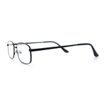 Mens Classic Narrow Rectangle Clear Lens Fashion Eyeglasses