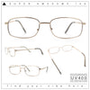 Mens Classic Narrow Rectangle Clear Lens Fashion Eyeglasses