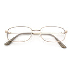 Mens Classic Narrow Rectangle Clear Lens Fashion Eyeglasses