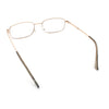 Mens Classic Narrow Rectangle Clear Lens Fashion Eyeglasses