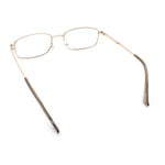 Mens Classic Narrow Rectangle Clear Lens Fashion Eyeglasses