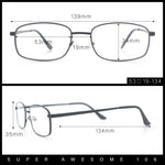 Mens Classic Narrow Rectangle Clear Lens Fashion Eyeglasses