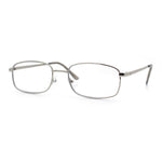 Mens Classic Narrow Rectangle Clear Lens Fashion Eyeglasses