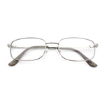 Mens Classic Narrow Rectangle Clear Lens Fashion Eyeglasses
