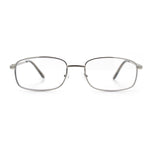 Mens Classic Narrow Rectangle Clear Lens Fashion Eyeglasses