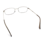 Mens Classic Narrow Rectangle Clear Lens Fashion Eyeglasses
