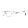 Mens Classic Narrow Rectangle Clear Lens Fashion Eyeglasses