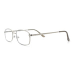 Mens Classic Narrow Rectangle Clear Lens Fashion Eyeglasses