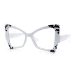 Womens Thick Plastic Oversized Cat Eye Butterfly Fashion Sunglasses