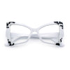 Womens Thick Plastic Oversized Cat Eye Butterfly Fashion Sunglasses