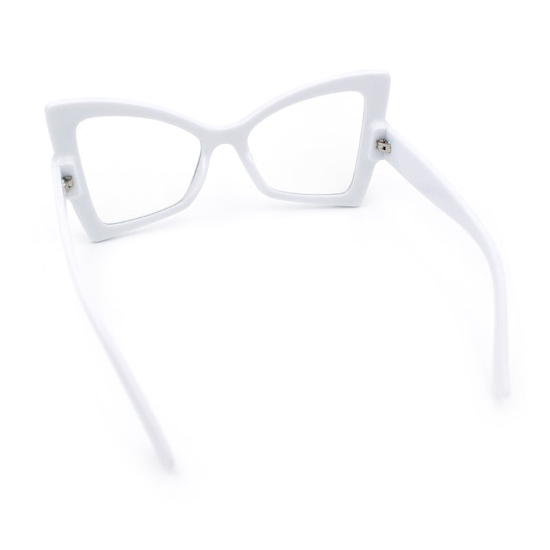 Womens Thick Plastic Oversized Cat Eye Butterfly Fashion Sunglasses