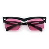 Aerodynamic Streamline Plastic Half Rim Rimless Rectangle Fashion Sunglasses