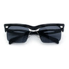Aerodynamic Streamline Plastic Half Rim Rimless Rectangle Fashion Sunglasses