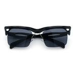 Aerodynamic Streamline Plastic Half Rim Rimless Rectangle Fashion Sunglasses