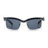 Aerodynamic Streamline Plastic Half Rim Rimless Rectangle Fashion Sunglasses