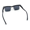 Aerodynamic Streamline Plastic Half Rim Rimless Rectangle Fashion Sunglasses