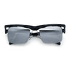 Aerodynamic Streamline Plastic Half Rim Rimless Rectangle Fashion Sunglasses