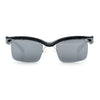 Aerodynamic Streamline Plastic Half Rim Rimless Rectangle Fashion Sunglasses