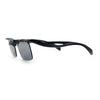 Aerodynamic Streamline Plastic Half Rim Rimless Rectangle Fashion Sunglasses