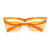 Aerodynamic Streamline Plastic Half Rim Rimless Rectangle Fashion Sunglasses