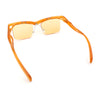 Aerodynamic Streamline Plastic Half Rim Rimless Rectangle Fashion Sunglasses