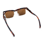 Aerodynamic Streamline Plastic Half Rim Rimless Rectangle Fashion Sunglasses