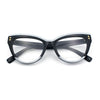 Womens 2-tone Color Design Horn Rim Cat Eye Clear Lens Fashion Eyeglasses
