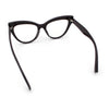 Womens 2-tone Color Design Horn Rim Cat Eye Clear Lens Fashion Eyeglasses
