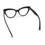Womens 2-tone Color Design Horn Rim Cat Eye Clear Lens Fashion Eyeglasses