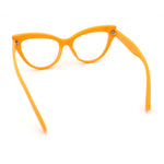 Womens 2-tone Color Design Horn Rim Cat Eye Clear Lens Fashion Eyeglasses
