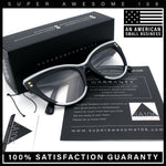 Womens 2-tone Color Design Horn Rim Cat Eye Clear Lens Fashion Eyeglasses