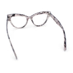 Womens 2-tone Color Design Horn Rim Cat Eye Clear Lens Fashion Eyeglasses