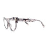 Womens 2-tone Color Design Horn Rim Cat Eye Clear Lens Fashion Eyeglasses