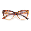 Womens 2-tone Color Design Horn Rim Cat Eye Clear Lens Fashion Eyeglasses