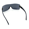 Rimless Shield Wrap Around Y2K Super Sleek Plastic Arm Sunglasses