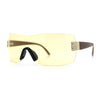 Rimless Shield Wrap Around Y2K Super Sleek Plastic Arm Sunglasses