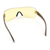 Rimless Shield Wrap Around Y2K Super Sleek Plastic Arm Sunglasses