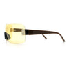 Rimless Shield Wrap Around Y2K Super Sleek Plastic Arm Sunglasses