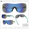 Rimless Shield Wrap Around Y2K Super Sleek Plastic Arm Sunglasses