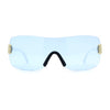 Rimless Shield Wrap Around Y2K Super Sleek Plastic Arm Sunglasses