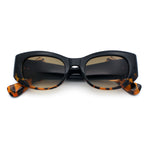 Womens Cheetah Emblem Classic Mod Fashion Thick Plastic Oval Sunglasses
