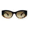 Womens Cheetah Emblem Classic Mod Fashion Thick Plastic Oval Sunglasses