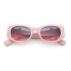 Womens Cheetah Emblem Classic Mod Fashion Thick Plastic Oval Sunglasses