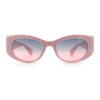 Womens Cheetah Emblem Classic Mod Fashion Thick Plastic Oval Sunglasses